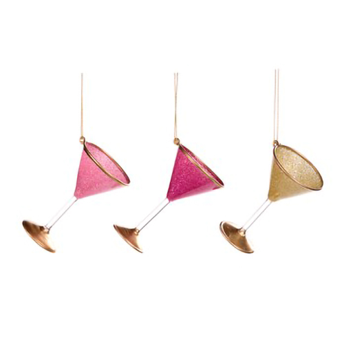 Goodwill Glass Cocktail Glass Ornament Assorted 9.5cm